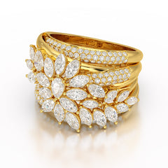 3.58 CT Lab Diamond Layered Ring