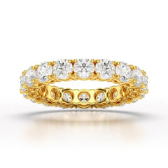 3.69 CT Full Classic Round Cut Lab Diamonds Engagement Ring - Jama Jewels