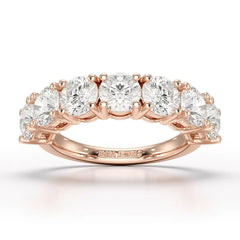 3.6 CT Half Classic Round Lab Diamonds Engagement Ring - Jama Jewels