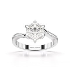 3 CT Lab Diamond Classic Solitaire Ring