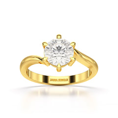 3 CT Lab Diamond Classic Solitaire Ring