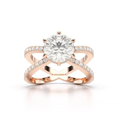 2.9 CT Lab Diamond Round Brilliant Cut Ring