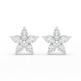 3 CT Marquise Cut Lab Diamond Stud Earrings