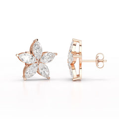 3 CT Marquise Cut Lab Diamond Stud Earrings