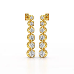 3 CT Lab Diamond Bridal Drop Dangle Earrings - Jama Jewels