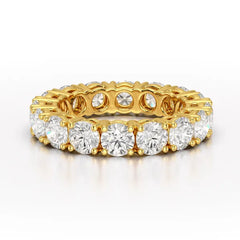 4.06 CT Classic Round Lab Grown Diamonds Engagement Ring - Jama Jewels