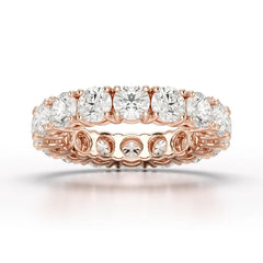 4.06 CT Classic Round Lab Grown Diamonds Engagement Ring - Jama Jewels