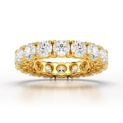 4.06 CT Classic Round Lab Grown Diamonds Engagement Ring - Jama Jewels