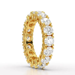 4.06 CT Classic Round Lab Grown Diamonds Engagement Ring - Jama Jewels