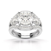 4.08 CT Lab Diamond Round Cut Classic Ring