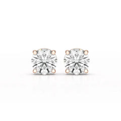 4.09 CT Lab Diamond White Gold Stud Earrings