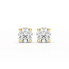 4.09 CT Lab Diamond White Gold Stud Earrings