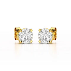 4.09 CT Lab Diamond White Gold Stud Earrings