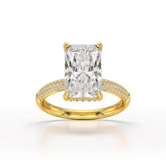 4.36 CT Emerald Lab Diamonds Engagement Ring - Jama Jewels