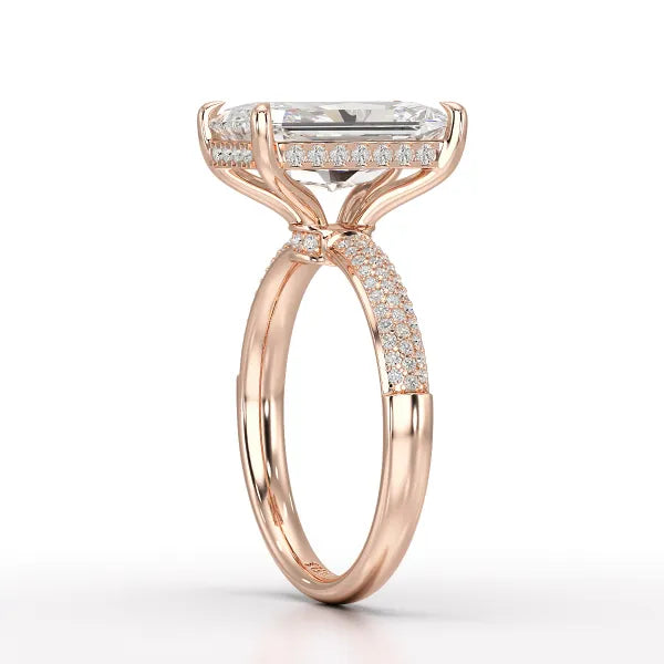 4.36 CT Emerald Lab Diamonds Engagement Ring - Jama Jewels