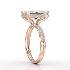 4.36 CT Emerald Lab Diamonds Engagement Ring - Jama Jewels