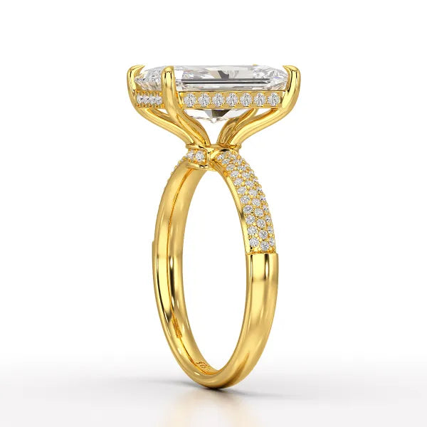 4.36 CT Emerald Lab Diamonds Engagement Ring - Jama Jewels