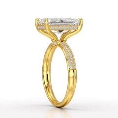 4.36 CT Emerald Lab Diamonds Engagement Ring - Jama Jewels