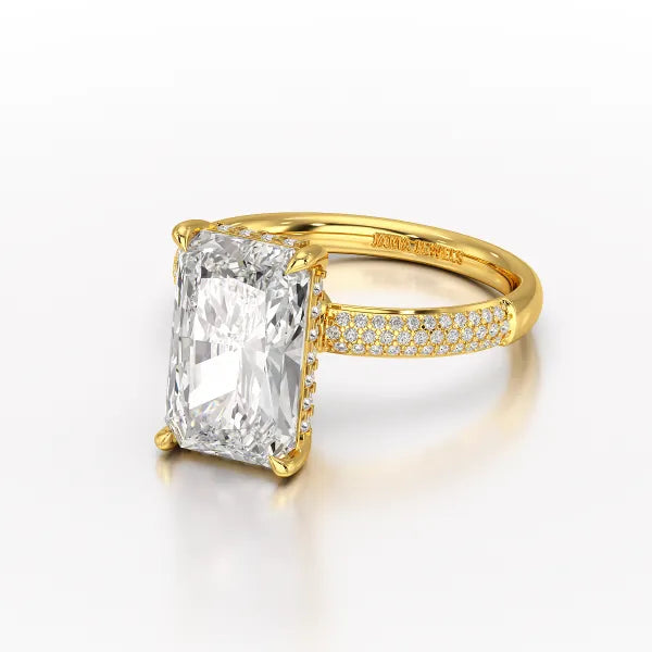 4.36 CT Emerald Lab Diamonds Engagement Ring - Jama Jewels