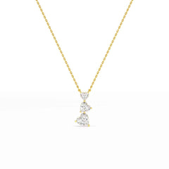 4.3 CT Heart Cut Lab Diamond Chain Pendant