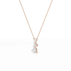 4.3 CT Heart Cut Lab Diamond Chain Pendant