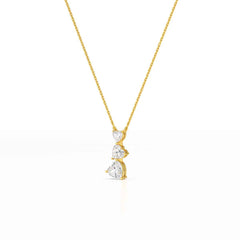 4.3 CT Heart Cut Lab Diamond Chain Pendant