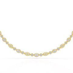 4.53 CT Marquise Cut Lab Diamond Necklace