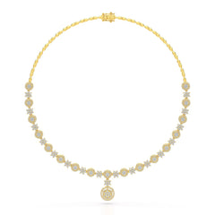 4.59 Carat Lab Grown Diamond Round Shape Necklace