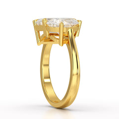 4.5 CT Lab Diamond Two Stone Ring