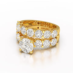 4.82 CT Lab Diamond Round Cut Ring