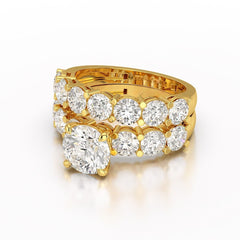 4.64 CT Lab Diamond Round Cut Ring