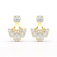 4.6 CT Lab Diamond Pear Cut Drop Earring