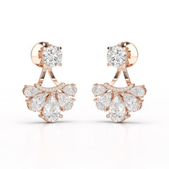 4.6 CT Lab Diamond Pear Cut Drop Earring