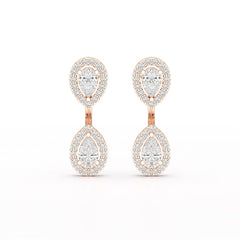 4.7 CT Lab Diamond Pear Drop Earring