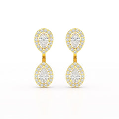 4.7 CT Lab Diamond Pear Drop Earring