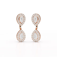 4.7 CT Lab Diamond Pear Drop Earring