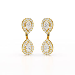 4.7 CT Lab Diamond Pear Drop Earring