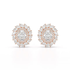 4.85 CT Lab Diamond Multi Shape Stud Earrings