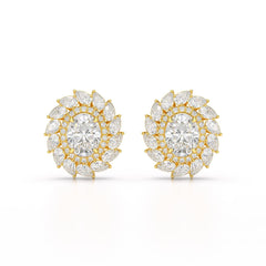 4.85 CT Lab Diamond Multi Shape Stud Earrings