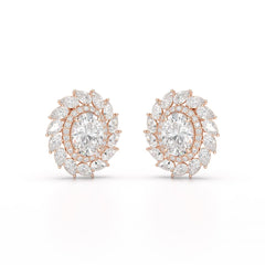 4.85 CT Lab Diamond Multi Shape Stud Earrings