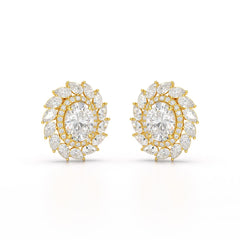 4.85 CT Lab Diamond Multi Shape Stud Earrings