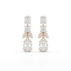 4.88 CT Lab Diamond Drop Earrings