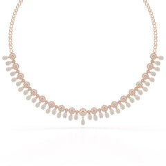 Round Cut Lab Grown Diamond 4.96 CT Elegant Choker Necklace