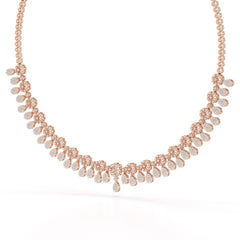 Round Cut Lab Grown Diamond 4.96 CT Elegant Choker Necklace