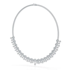 Round Cut Lab Grown Diamond 4.96 CT Elegant Choker Necklace