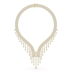 46.95 CT Lab Diamond Fancy Pear Cut Necklace