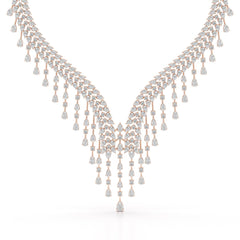 46.95 CT Lab Diamond Fancy Pear Cut Necklace