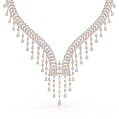 46.95 CT Lab Diamond Fancy Pear Cut Necklace