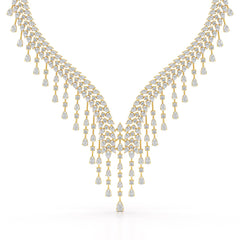 46.95 CT Lab Diamond Fancy Pear Cut Necklace