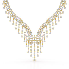46.95 CT Lab Diamond Fancy Pear Cut Necklace